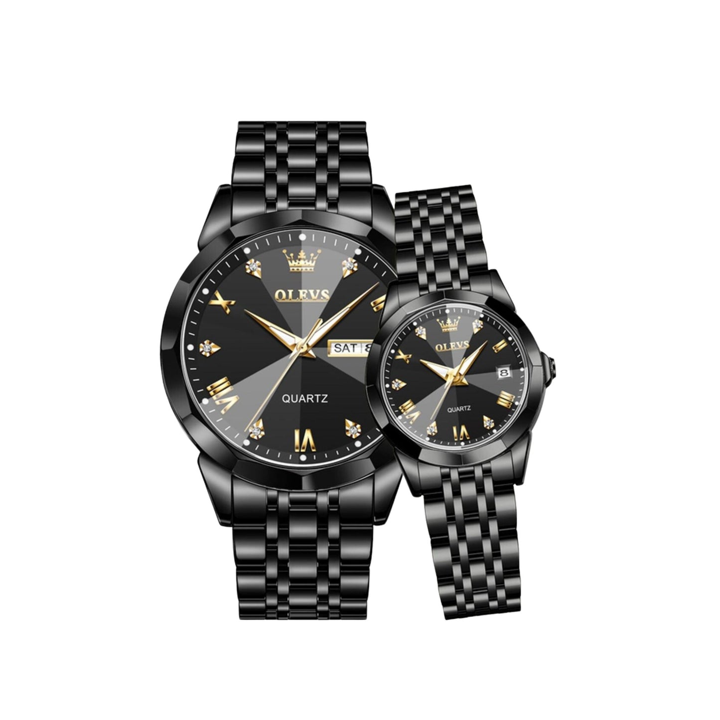OLEVS 9931 - Couples watch black - ozard