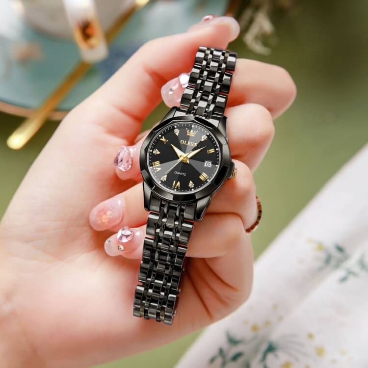 OLEVS 9931 - Couples watch black - ozard